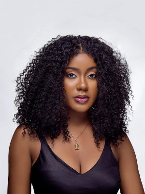 Wig Tiana - Stunning Faux Kinky Curly Wig | Best Glueless 5x5 Lace Closure Wig In Nigeria